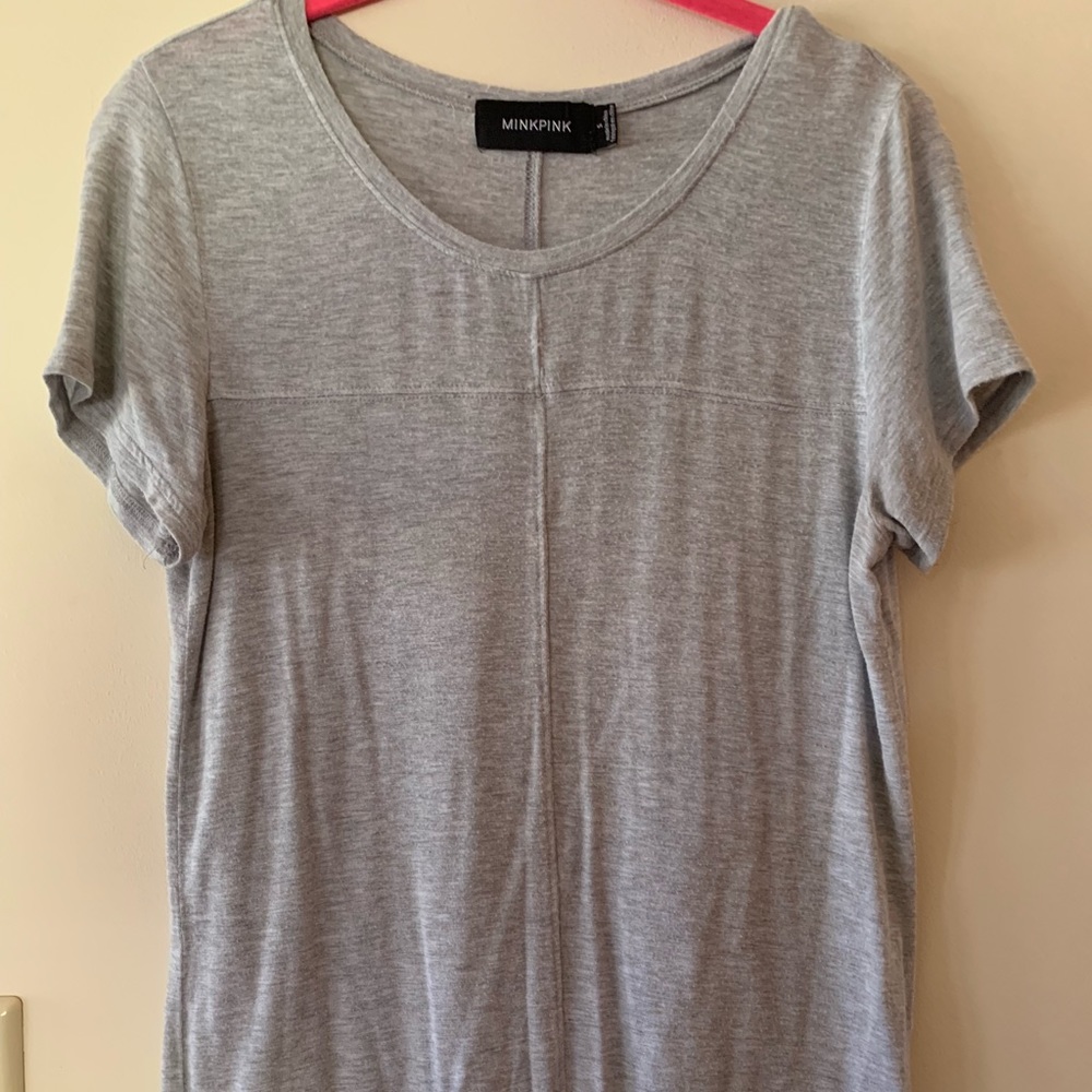 MINKPINK Grey Jersey Cotton Tee